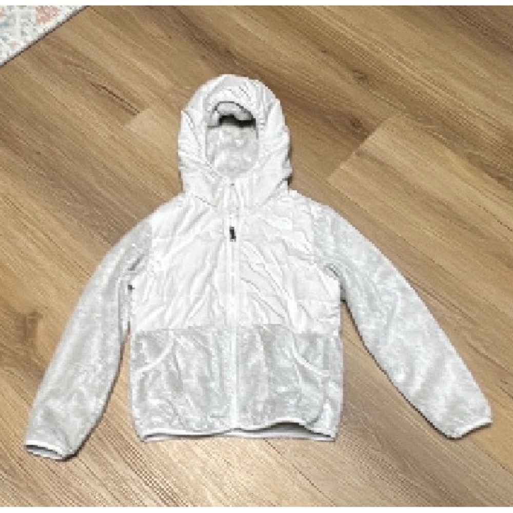 The North Face Girls White Mossbud Swirl Reversible Fleece Jacket Size M 10
